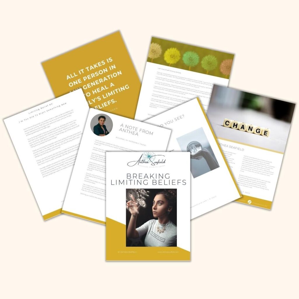 Breaking limiting beliefs mockup pink background